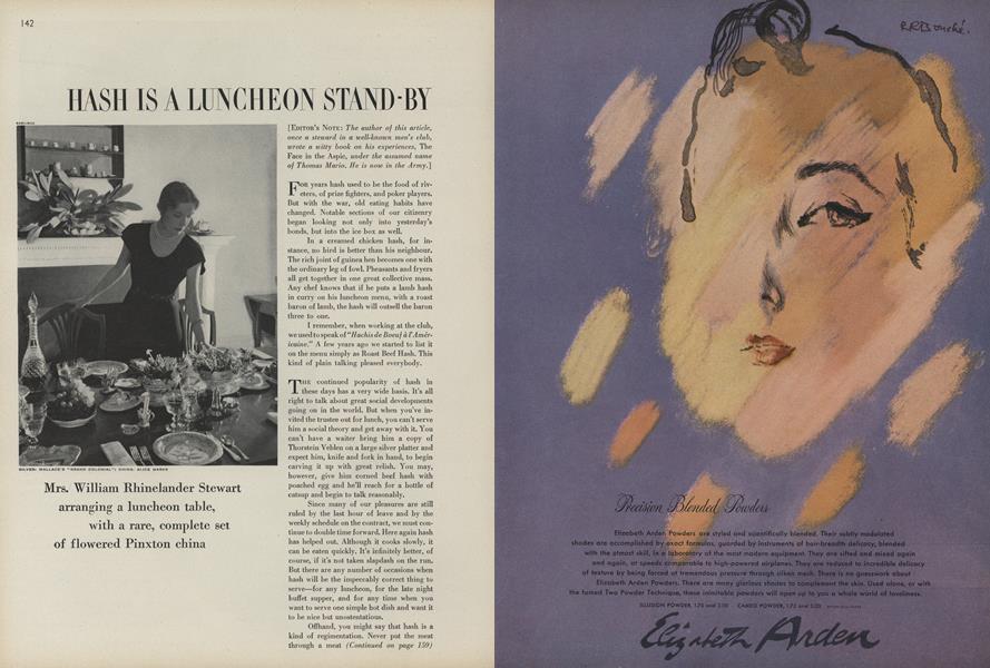 Hash Is a Luncheon Stand-by