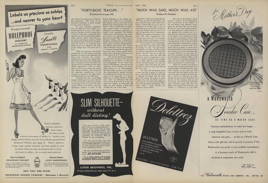 "Much Was Said, Much Was Ate"