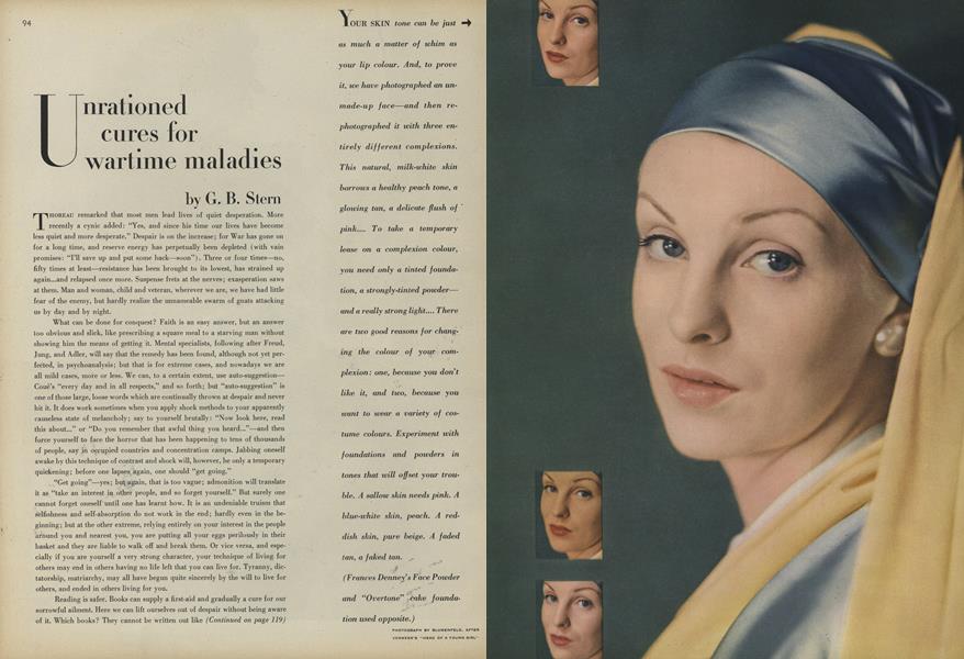 Unrationed Cures for Wartime Maladies