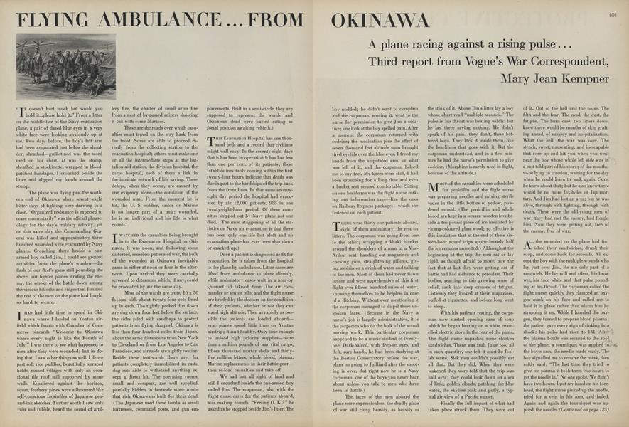 Flying Ambulance...from Okinawa