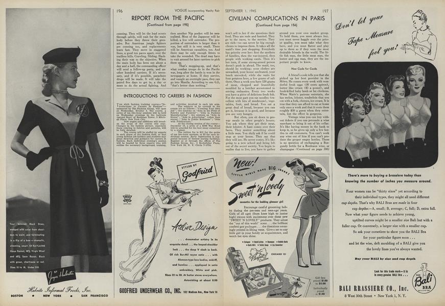 Introductions to Careers in Fashion | Vogue | September 1, 1945