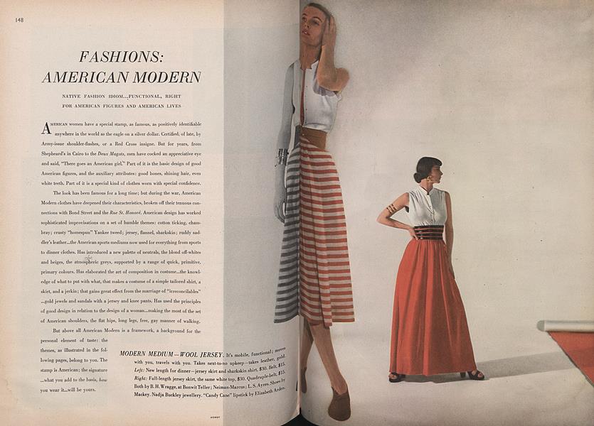 Fashions: American Modern | Vogue | February 1, 1946