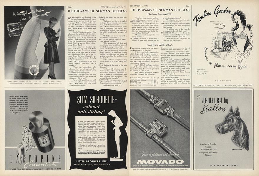 The Epigrams of Norman Douglas