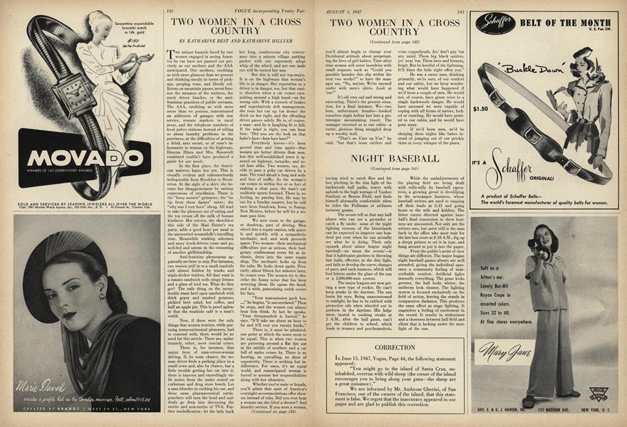 Two Women In a Cross Country