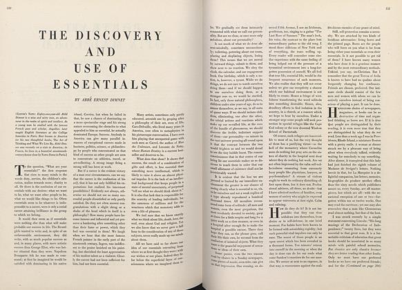 The Discovery and Use of Essentials