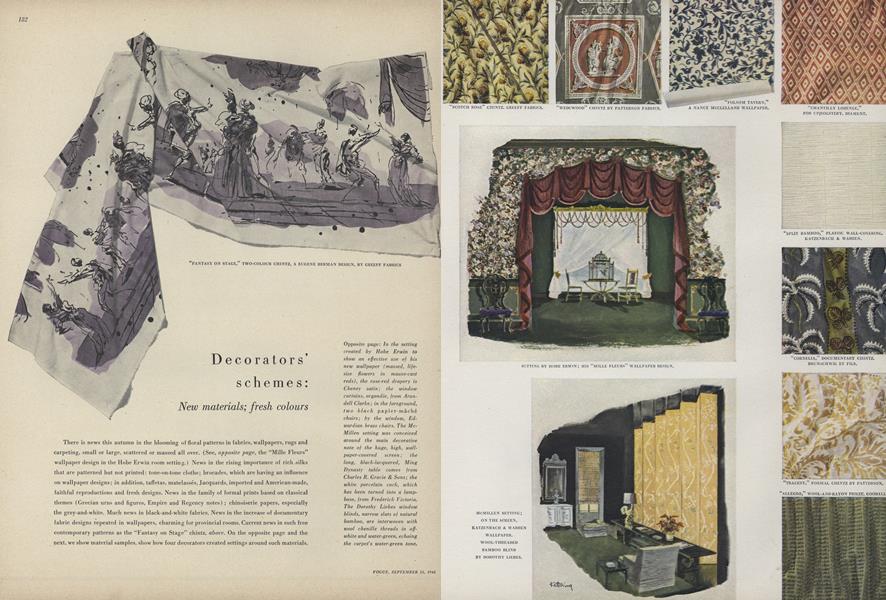 Decorators' Schemes: New Materials; Fresh Colours