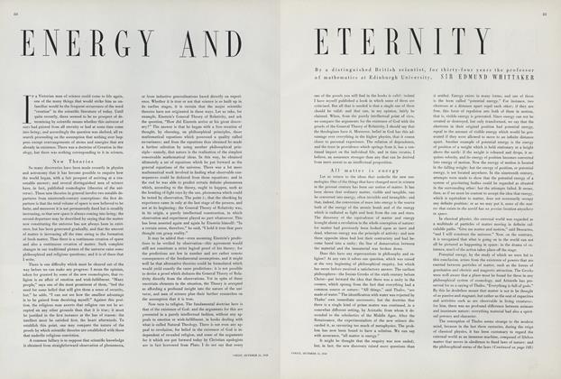 Energy and Eternity