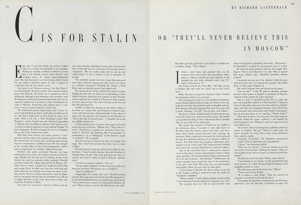 C is for Stalin, or, "They'll Never Believe This in Moscow"