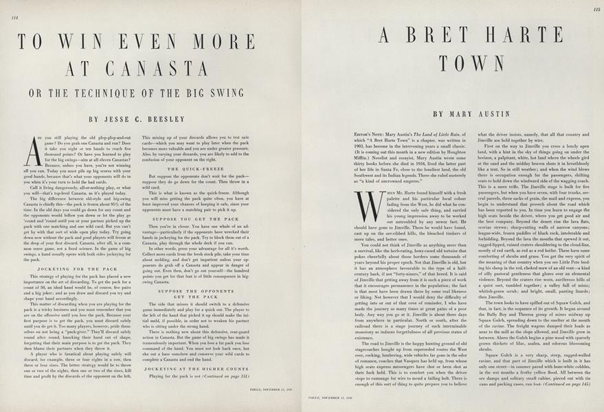 To Win Even More at Canasta or the Technique of the Big Swing