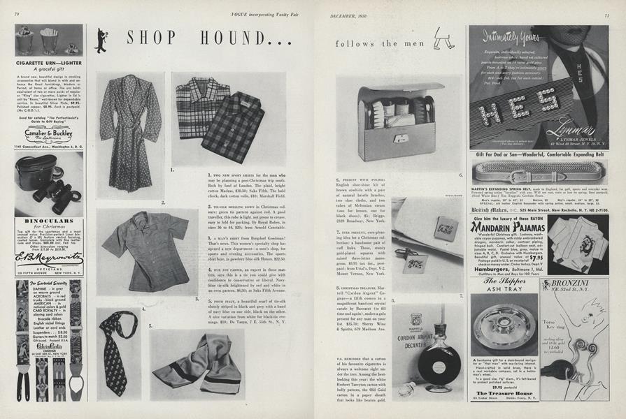 Shop Hound...Follows the Men/In the Holiday Swing