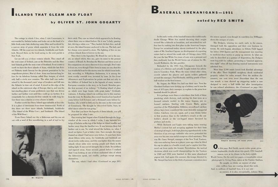 Baseball Shenanigans—1951 Noted by Red Smith