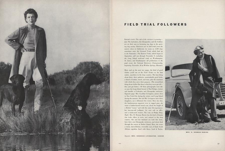 Field Trial Followers | Vogue | OCTOBER 15, 1952