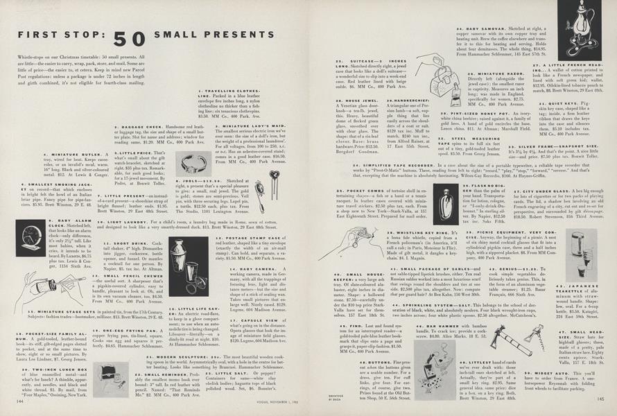 First Stop: 50 Small Presents