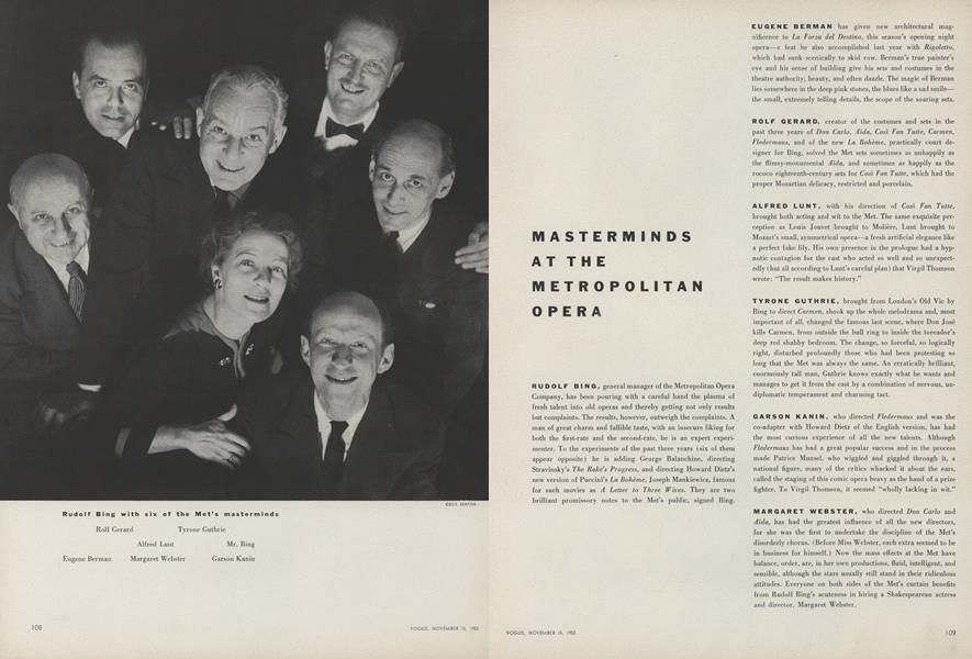 Masterminds at the Metropolitan Opera