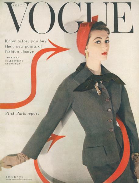 【洋書・希少】ヴィンテージ VOGUE 1953年9月号 PRINT: September 1 1953