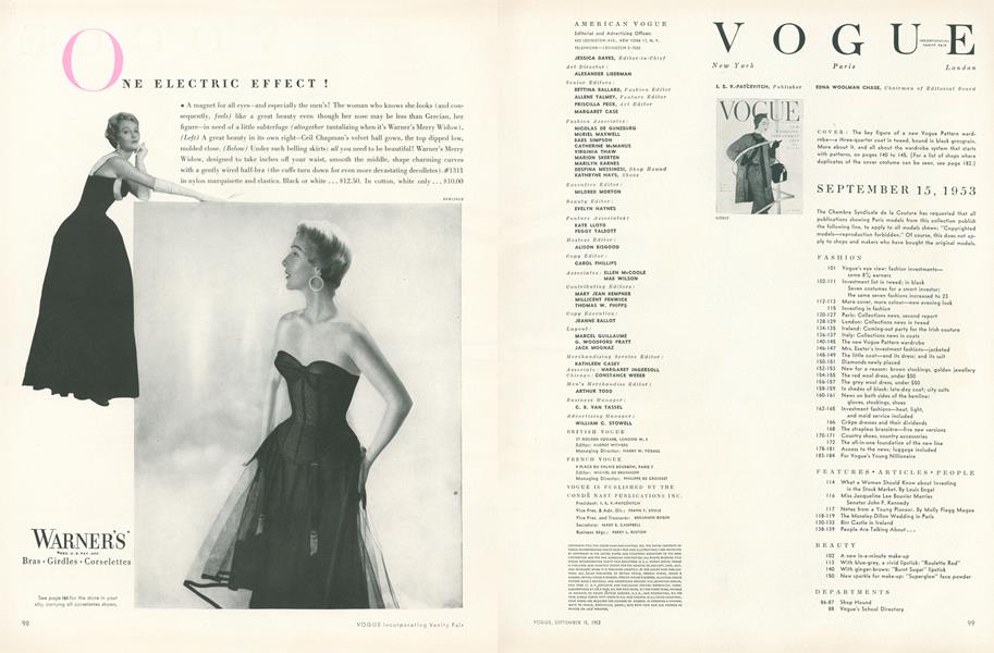 Masthead | Vogue | SEPTEMBER 15, 1953