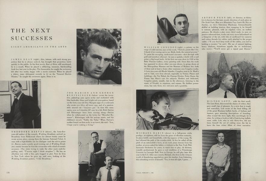 The Next Successes: Eight Americans In the Arts