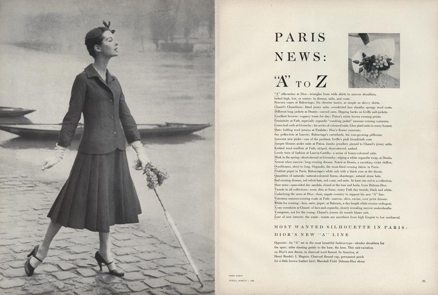 Paris News A To Z Vogue March 1 1955 vogue archive