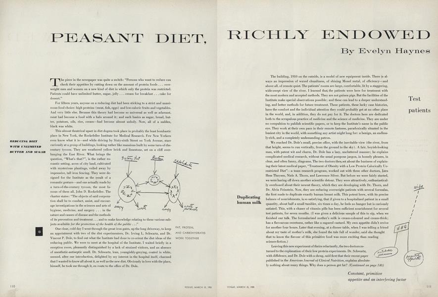 Peasant Diet, Richly Endowed