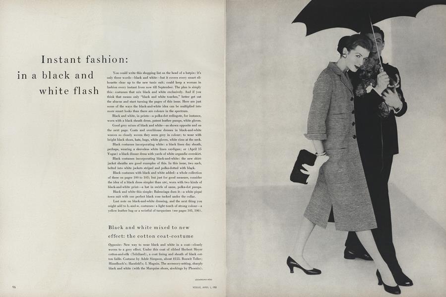 Instant Fashion: In a Black and White Flash