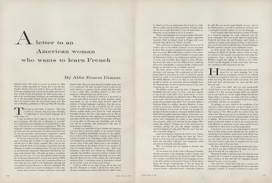 A Letter to an American Woman Who Wants to Learn French