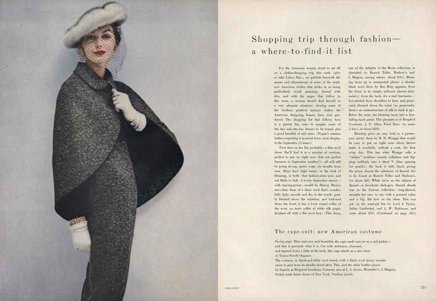 Shopping Trip Through Fashion—A Where-to-Find-It List