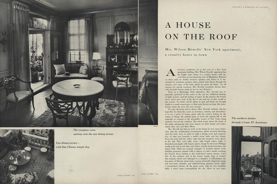 A House on the Roof: Mrs. Wilson Howells' New York Apartment, a Country House in Town