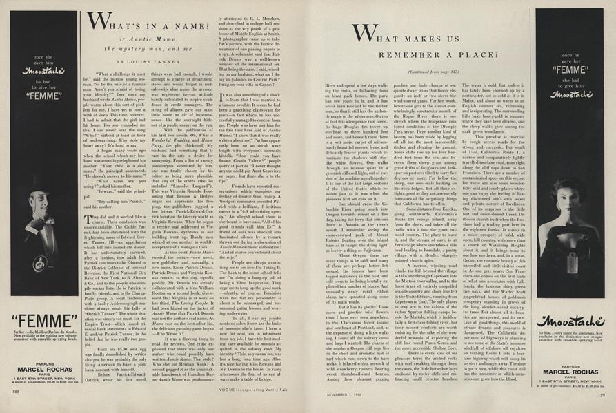 What's in a Name? or Auntie Mame, the Mystery Man, and Me