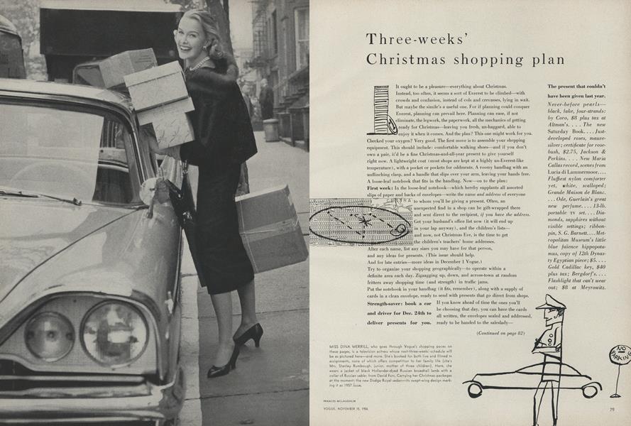 Three-Weeks' Christmas Shopping Plan