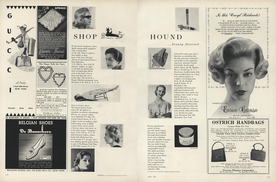 Shop Hound... Beauty Forecast; Summer Forecast; Men's Corner