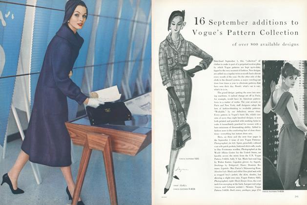 16 September Additions to Vogue's Pattern Collection of Over 800 Available Designs