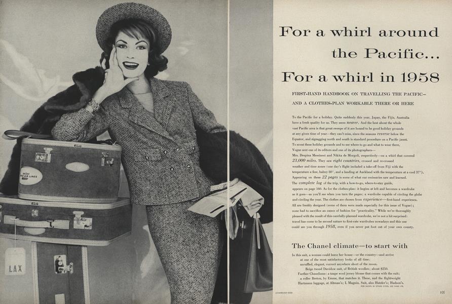 For a Whirl Around the Pacific... For a Whirl in 1958 | Vogue ...