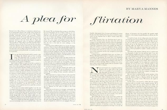 A Plea for Flirtation