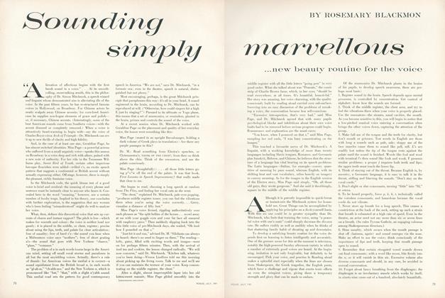 Sounding Simply Marvellous