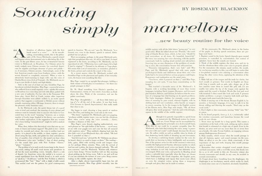 Sounding Simply Marvellous