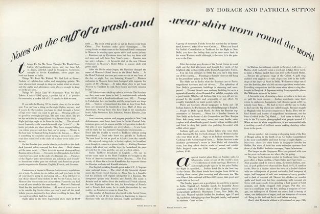 Notes on the Cuff of a Wash-and-wear Shirt Worn Round the World