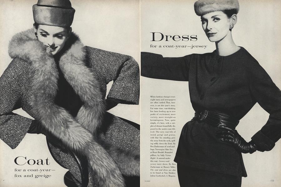 Coat for a Coat-Year - Fox and Greige | Vogue | OCTOBER 1, 1959