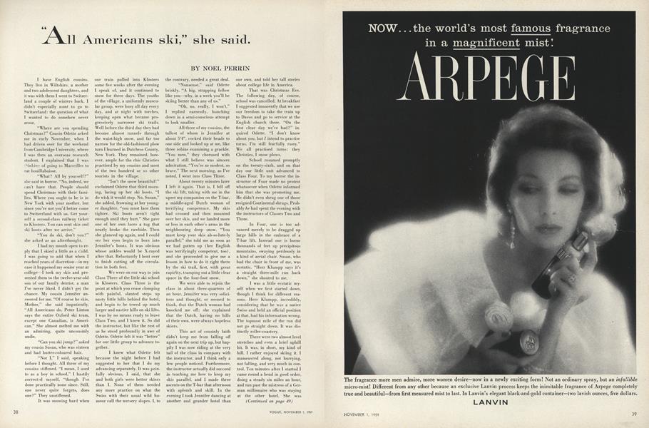 ''All Americans Ski,'' She Said.