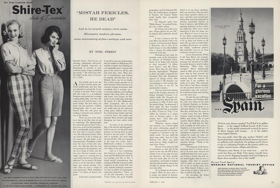 "Mistah Pericles, He Dead"