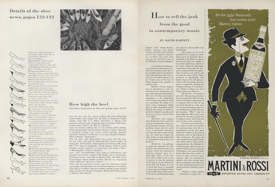 How to Tell the Junk from the Good in Contemporary Music