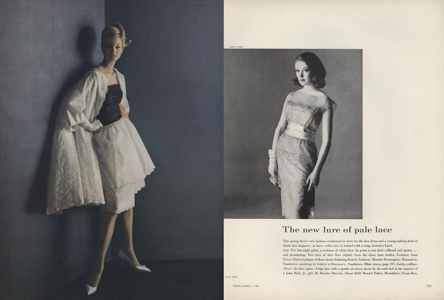 The New Lure of Pale Lace | Vogue | MARCH 1, 1960