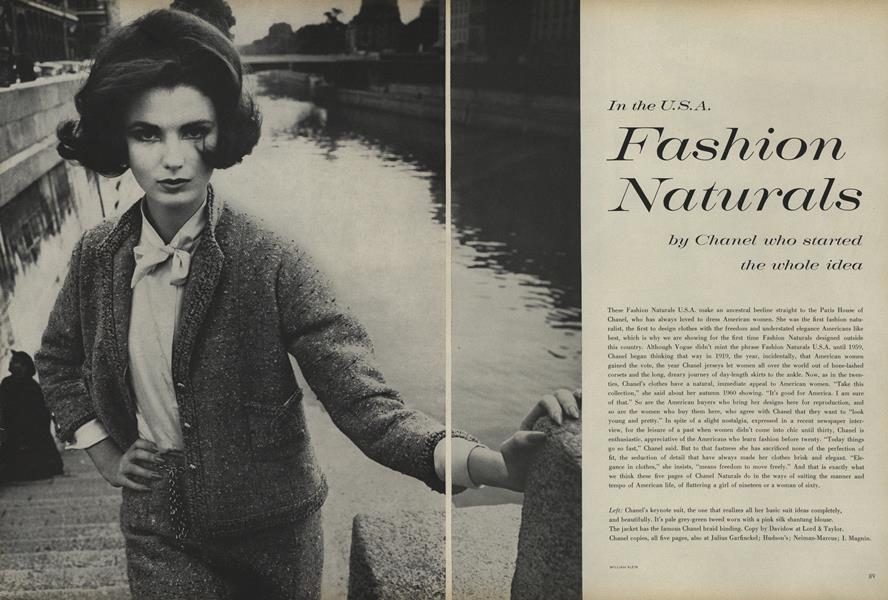 In the U.S.A Fashion Naturals by Chanel Who Started the Whole Idea, Vogue