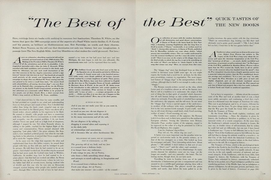 “The Best of the Best” Quick Tastes of the New Books