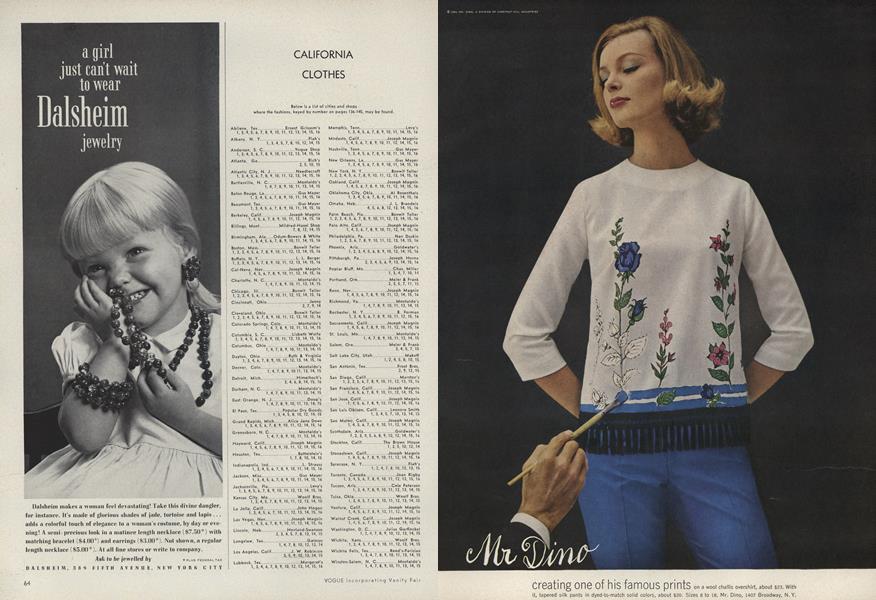 California Clothes | Vogue | NOVEMBER 15, 1961