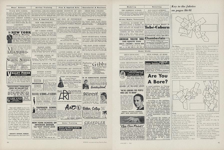 Key to the Fabrics on Pages 86-91