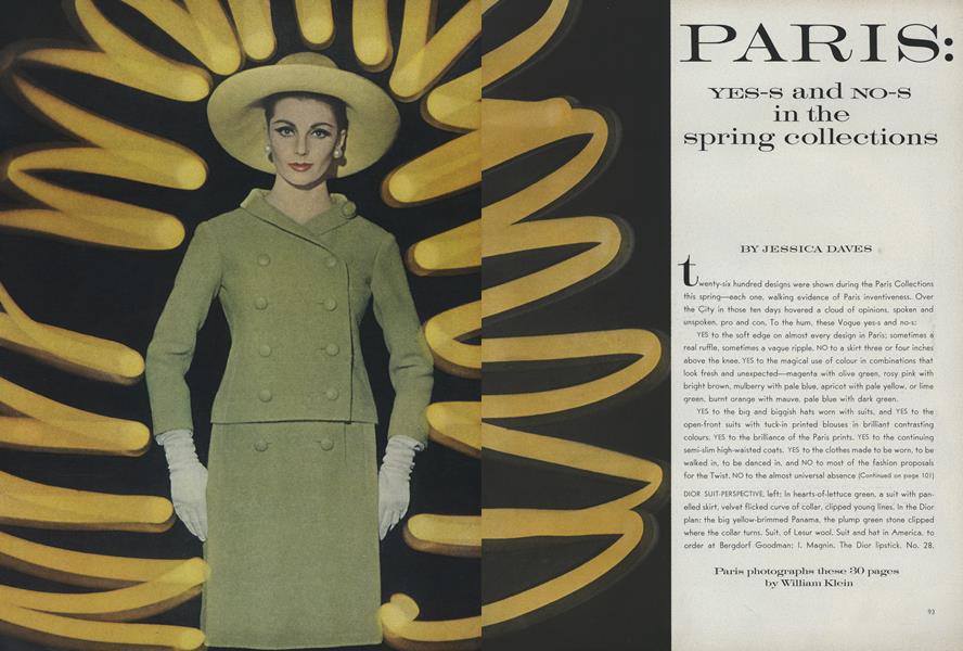 Paris: Yes-s and No-s in the Spring Collections