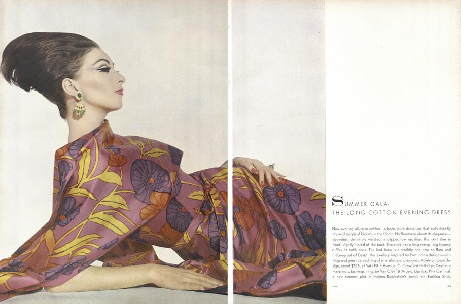 Summer Gala: The Long Cotton Evening Dress | Vogue | APRIL 15, 1962