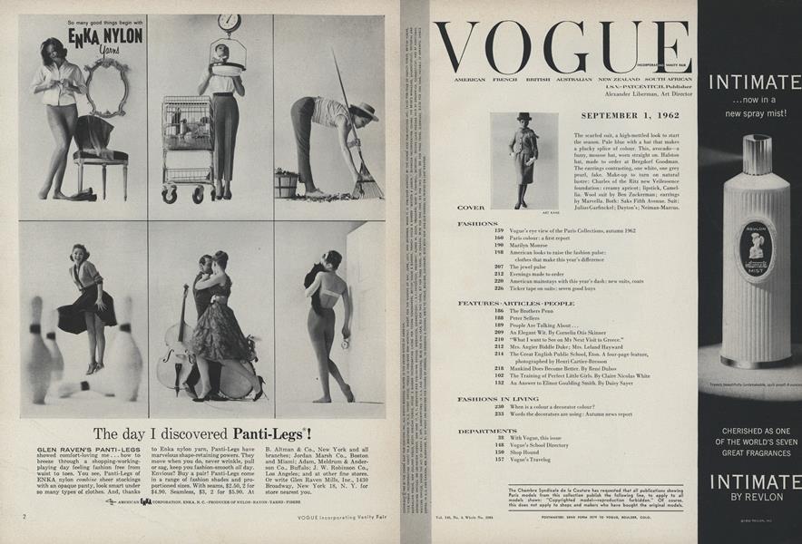 Cover Look Vogue SEPTEMBER 1 1962