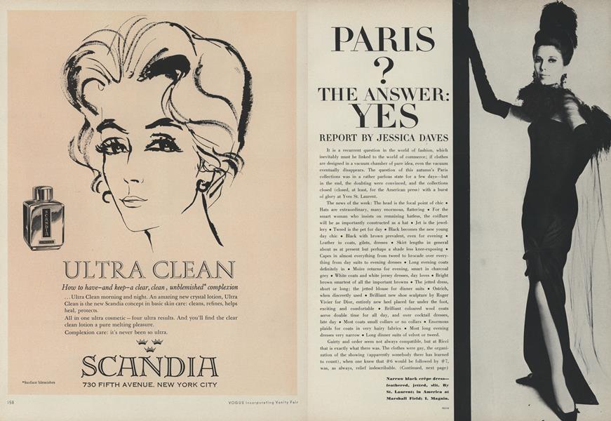 Paris? The Answer: YES | Vogue | SEPTEMBER 1, 1962