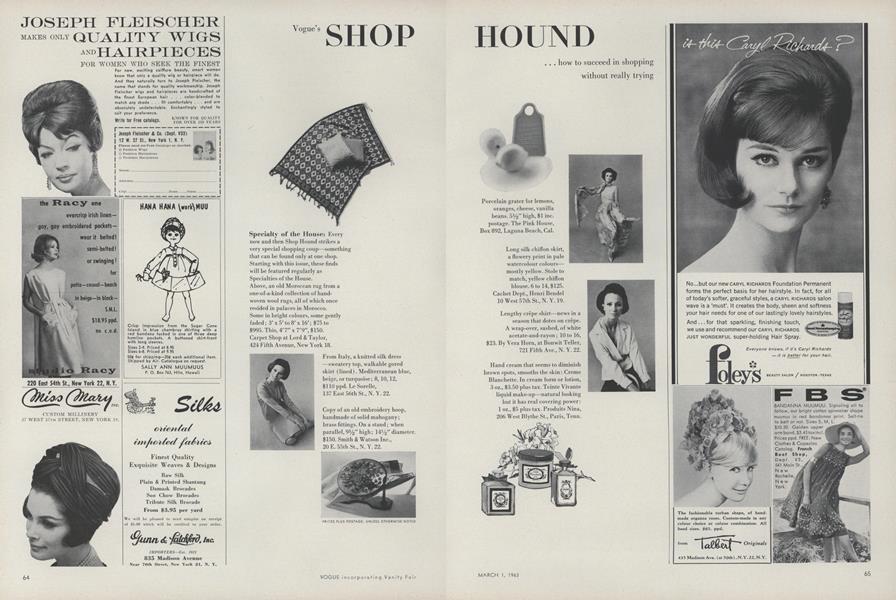 Shop Hound | Vogue | MARCH 1, 1963